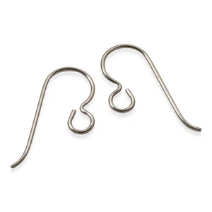 Titanium Ear Wires 50-Pack, Hypoallergenic Earring Hooks USA Made Sensitive Ears - Picture 1 of 7