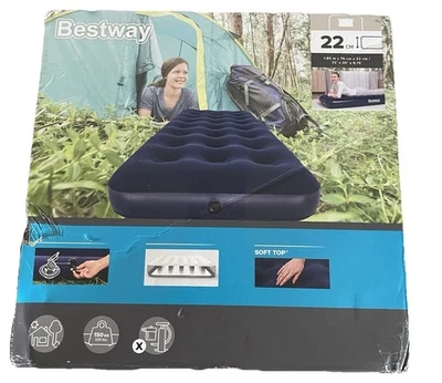 Bestway Single Air Mattress 185 x 76 x 22  Inflatable Bed – Indoor / Outdoor Use - Image 1 of 3
