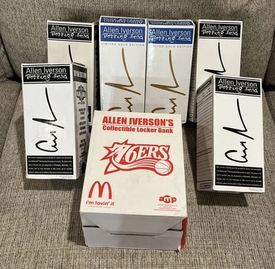 Allen Iverson Bobbing Head Lot Set Of 8 Includes Bank - Image 1 of 4