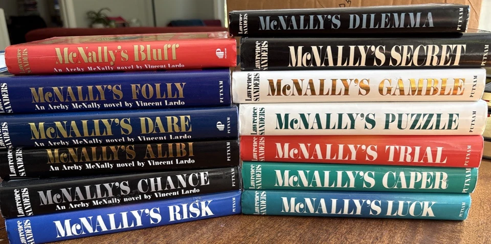 Complete Set of 13 Archy McNally HARDCOVER books by Lawrence Sanders HCDJ 1st Ed - Image 1 of 4