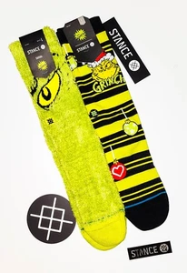 Stance x The Grinch Socks Lot | Size L | Crew | 2 Pairs | New With Tags - Picture 1 of 2