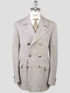 NUEVO ABRIGO DE LANA ISAIA GRIS US 40 - EU 50 Y1035 - Imagen 1 de 7