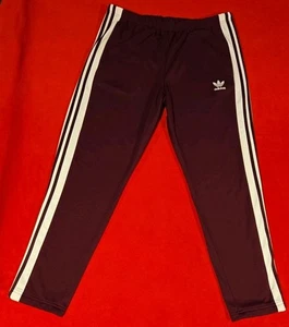 Adidas Essentials 3 Rayas Polar Joggers Granate Con Rayas Negras - Talla XL - Imagen 1 de 14