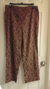 Sarah B Studio Pants,  Women's size 12, Straight leg,  Floral design, EUC  - Picture 1 of 5