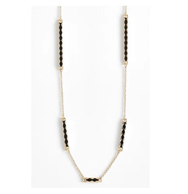 Collar estación barra negro dorado House of Harlow para mujer W1031 Foto 1 de 2