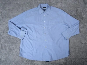 Covington Shirt Mens 2XL Dress Blue Striped Long Sleeve Button Up Collared Top - Picture 1 of 8