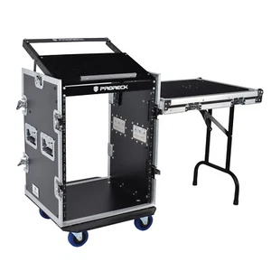 PRORECK 14U Rack Case With Slant Mixer Top, 20'' Depth, Plywood, Side table - Picture 1 of 6