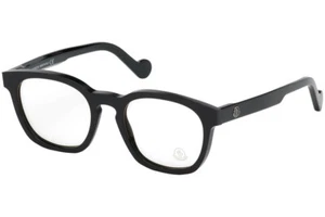 Moncler ML5039-F 001 BLACK Bold Plastic Eyeglasses Frame 51-20-150 ITALY 5039F - Picture 1 of 4