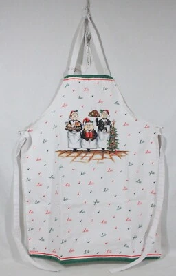 RARO! DELANTAL DE NAVIDAD VINTAGE KAY DEE DESIGNS "FA LA LA" ALGODÓN/POLIÉSTER USADO EN EXCELENTE ESTADO Foto 1 de 4