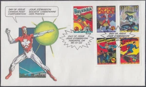 CANADA Sc # 1579-83 FDC of 5 DIFF SUPERMAN and OTHER COMIC HEROES - Picture 1 of 1