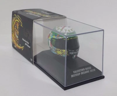  MINICHAMPS VALENTINO ROSSI MODELLINO DIECAST CASCO AGV 1/8 MISANO 2010 OROLOGIO - Immagine 1 di 3