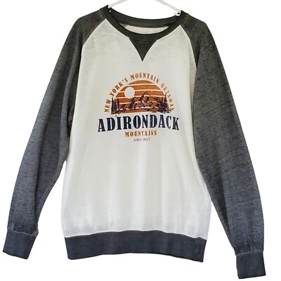 New York Adirondack Mountains Sweatshirt L Long Sleeve Crewneck Tourist - Image 1 of 4