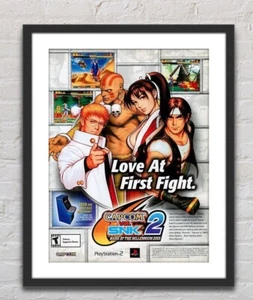 Póster publicitario de promoción brillante Capcom VS SNK 2 Playstation 2 PS2 G0379 sin marco - Imagen 1 de 6