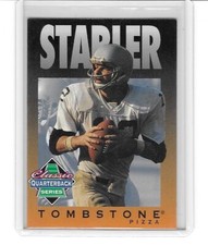 KEN STABLER ~ 1995 Tombstone Pizza Classic QB Series Trading Card #9 Raiders HOF