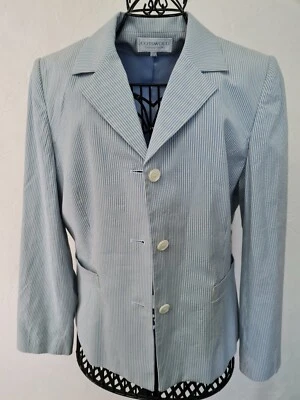Cotswold collection Jacket Womens Size 12 Blue Stripe Blazer - Image 1 of 4