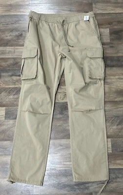 Arizona Large Cargo Pants Stretch Waist 32” Inseam NWOT MSRP $54.00 Beige Tan - Image 1 of 4