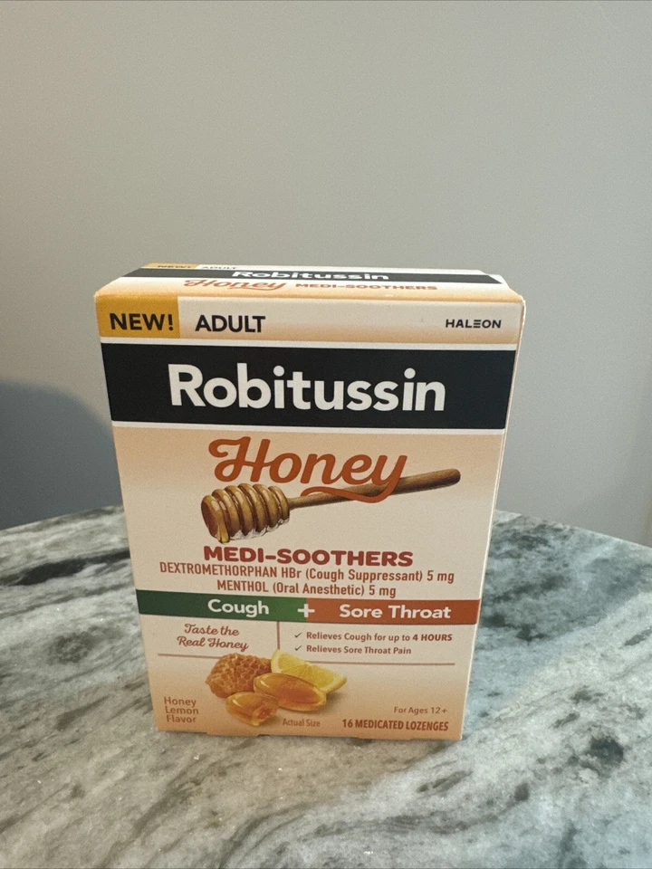 Robitussin Honey Medi-Soothers - Honey Lemon Flavored (16 Lozenges)