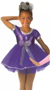 Plum Perfect kleines Kinder Tanzkostüm Stepp Ballett Kleid mit Schleifen - Bild 1 von 3