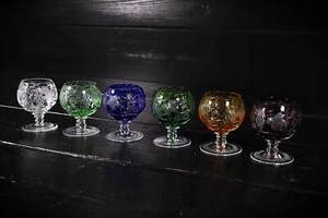 6 Nachtmann Bleikristall Römer Snifter Likör kl. Cognac Traube 8cm #G - Picture 1 of 5