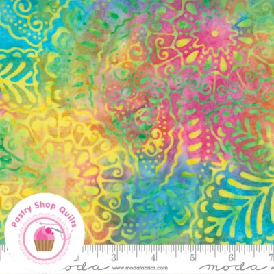 BERMUDA 4359 19 Sunrise Rainbow Floral MODA BATIKS Quilt Fabric - Image 1 of 4