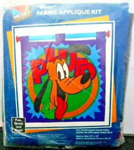 Disney Mickey Unlimited Pluto Fabric Applique Kit SHIPS FREE - Picture 1 of 2