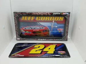 Jeff Gordon Wall Clock #24 Nascar & License Plate Set Racing Reflections Sealed! - Picture 1 of 12