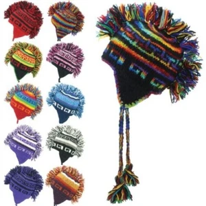 Wool Hat Mohawk Punk Tassels Knitted LoudElephant Men Ladies Warm Winter - Picture 1 of 61