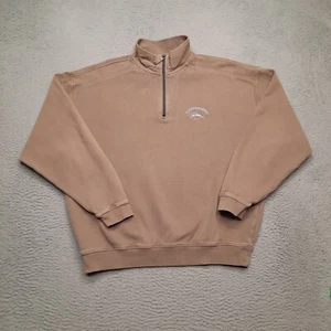 Tommy Bahama Sweater Mens Size Large Brown 1/4 Zip Pullover Jacket Relax Adult - Picture 1 of 8