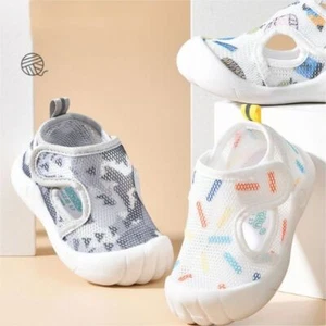 Baby Toddlers Soft Sole Garden Flat Trainers Girls Boys Breathable Walking Shoes - Picture 1 of 16