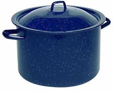 4-Quart Blue Speckled Enamel Stock Pot with Lid