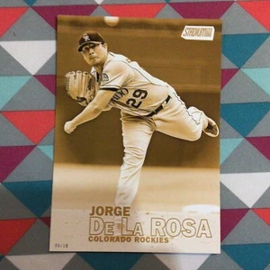 Jorge de la Rosa Rockies #150 2016 Topps Stadium Club 5X7 Gold ver 06/10 hergestellt - Bild 1 von 2