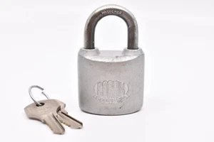 Vintage Corbin Padlock Hardened Steel with Key Made in USA - Picture 1 of 8