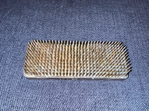 Soporte floral de metal vintage con puntas para rana alfileres base rectángulo plomo Ikebana - Imagen 1 de 4