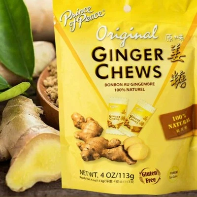 Prince of Peace Ginger Chews Candy Original ( 100% Natural ) 4 oz~10/14/2026 - Image 1 of 4