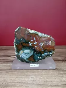 Mix red opalized petrified wood polished with base 1905gr 10x14x12cm (39) - Picture 1 of 9