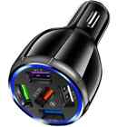 5 Usb Port Super Fast Car Charger Adapter For Iphone Samsung Android Cell Phone