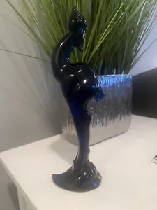 HEISEY BY IMPERIAL GLASS ANIMAL #104 GAZELLE ULTRA BLUE COBALT - Picture 1 of 3