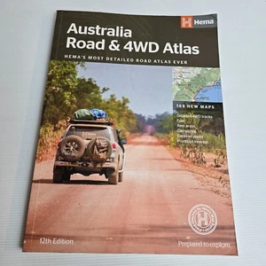Australia Road & 4WD Atlas 12th Edition Hema Fuel Rest Areas Camps 252 X 345mm - Picture 1 of 18
