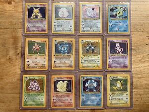 Pokémon Cards Base Set Holo Bundle x12