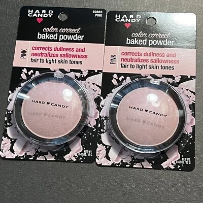 2x HARD CANDY Color Correct BAKED POWDER #90865 Pink (Light to Fair Skin) 0.42oz - Image 1 of 4