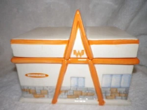 Whataburger Restaurant Ceramic Small Cookie Jar Trinket Box Employee Texas - Bild 1 von 14