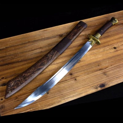 Espada china de Kung Fu lista para la batalla espada afilada 1095 hoja de acero al carbono Dao Foto 1 de 4