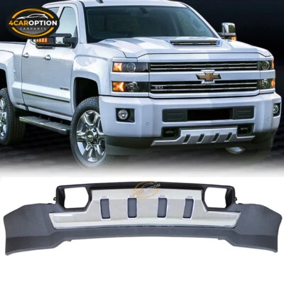 Fits 15-18 Chevy Silverado 2500 2500HD 3500 3500HD Front Skid Plate Chrome Foto 1 de 2