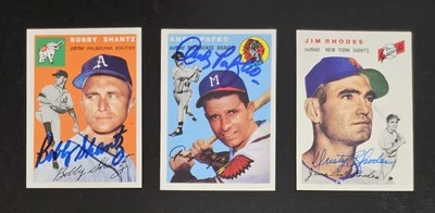 1994 Topps Archives 3 Authentic Signed Auto Card Lot Shantz Andy Pafko Rhodes - Image 1 of 2