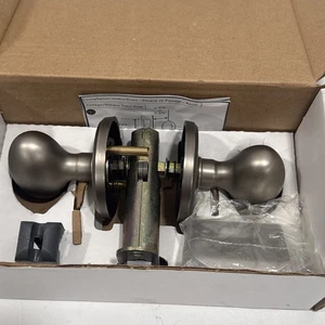 Emtek 8100 Series Egg Knob — Satin Pewter Finish — Passage or Privacy Function - Picture 1 of 3