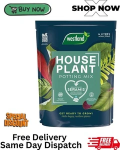 Houseplant Potting Compost Mix Enriched with Seramis, 4L Westland | UK Shipping - Picture 1 of 6