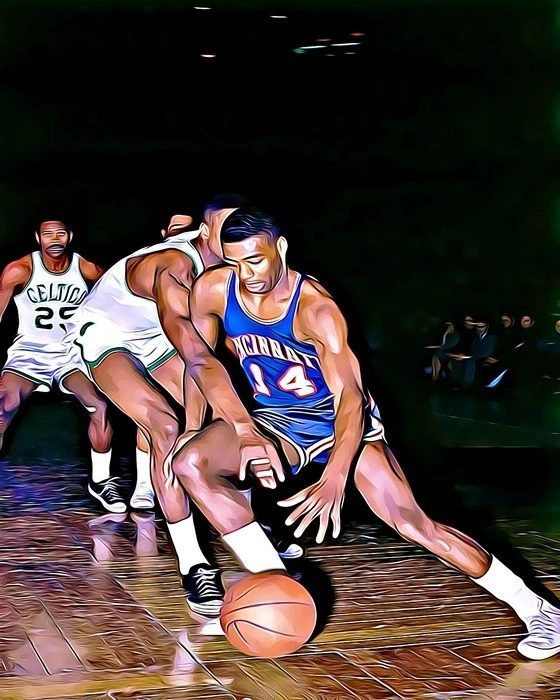 Foto artística Oscar Robertson SlamArt 8x10 Royals Bucks sin firmar Foto 1 de 1