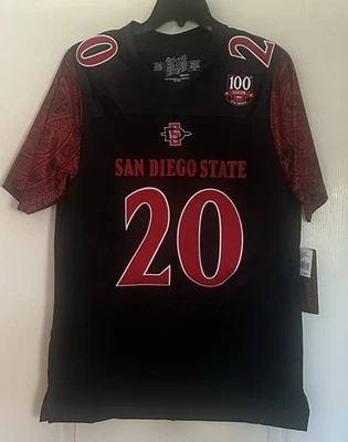 Camiseta deportiva cosida M de los Aztecas del Estado de San Diego Rashaad Penny #20 marca retro para adultos nueva con etiquetas Foto 1 de 4