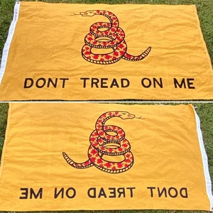 LOGOTIPO DE SERPIENTE ENROLLADA BANDERA GRANDE GADSDEN DON'T THREAD ON ME - Imagen 1 de 20