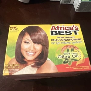 1 Set Regular Strength AFRICA'S BEST DUAL CONDITIONING NO-LYE RELAXER SYSTEM New - Picture 1 of 1